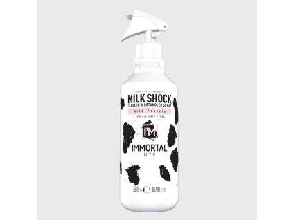 Immortal NYC Milk Shock Leave In & Detangler Spray bezoplachový kondicionér a sprej na rozčesávání s mléčným proteinem 500 ml