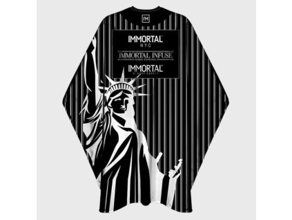 Immortal Barber Cape NYC profesionální barber pláštěnka černá