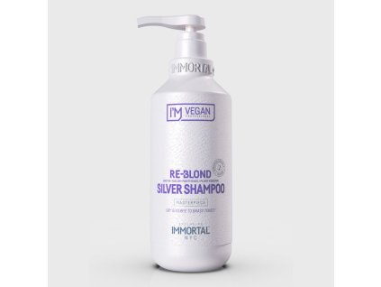 Šampon pro neutralizaci žlutých tónů a pro šedivé vlasy Immortal VEGAN Re Blond Silver Shampoo 500 ml
