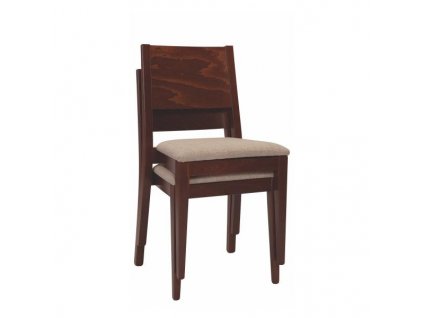 Stohovatelná židle ALEX/látka (Látky vše BOLTON NEW beige 3, Odstín Wengé)