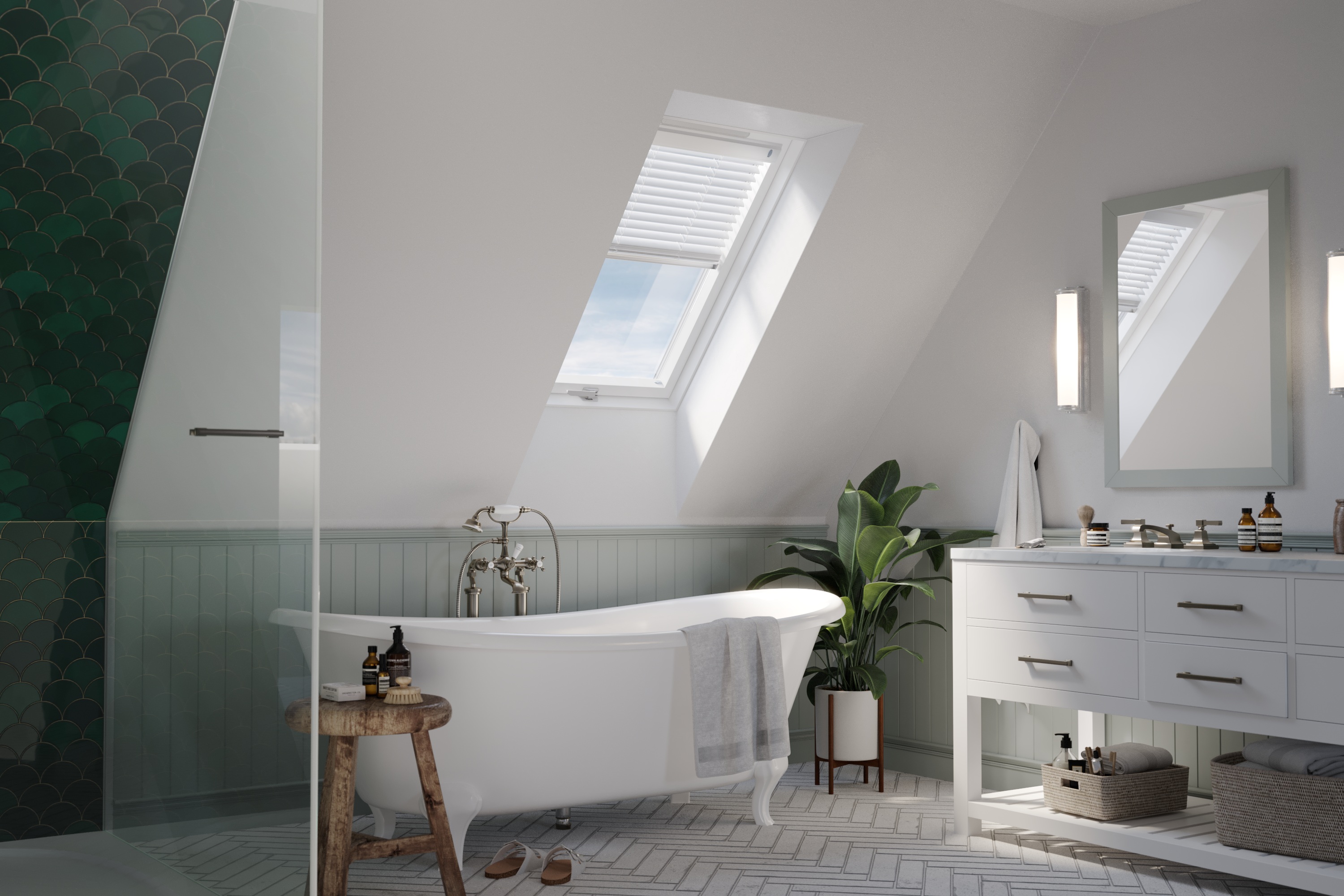 Plastové střešní okno Rooflite solid PVC s dvojsklem