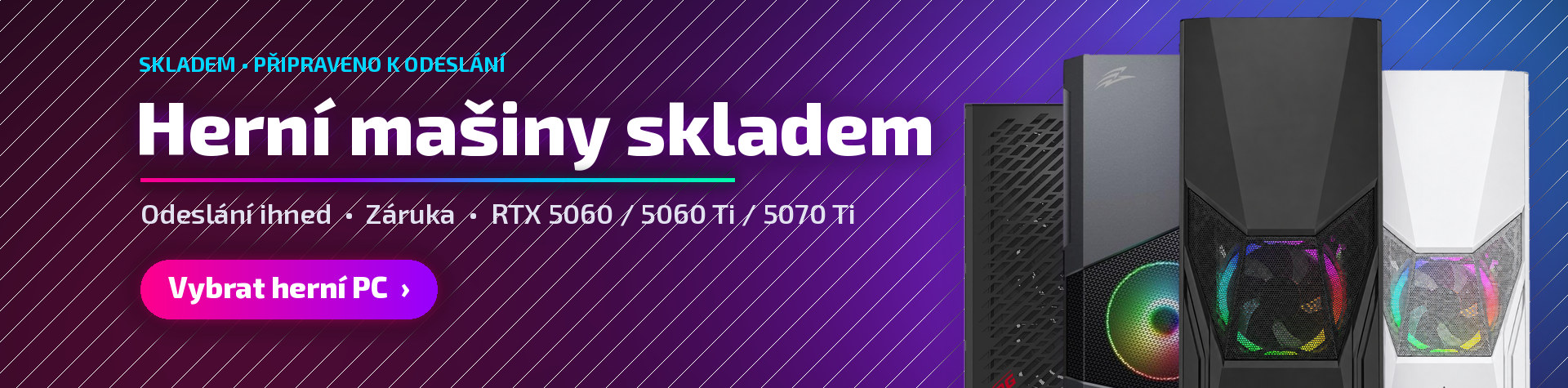 Herní mašiny skladem – herní PC