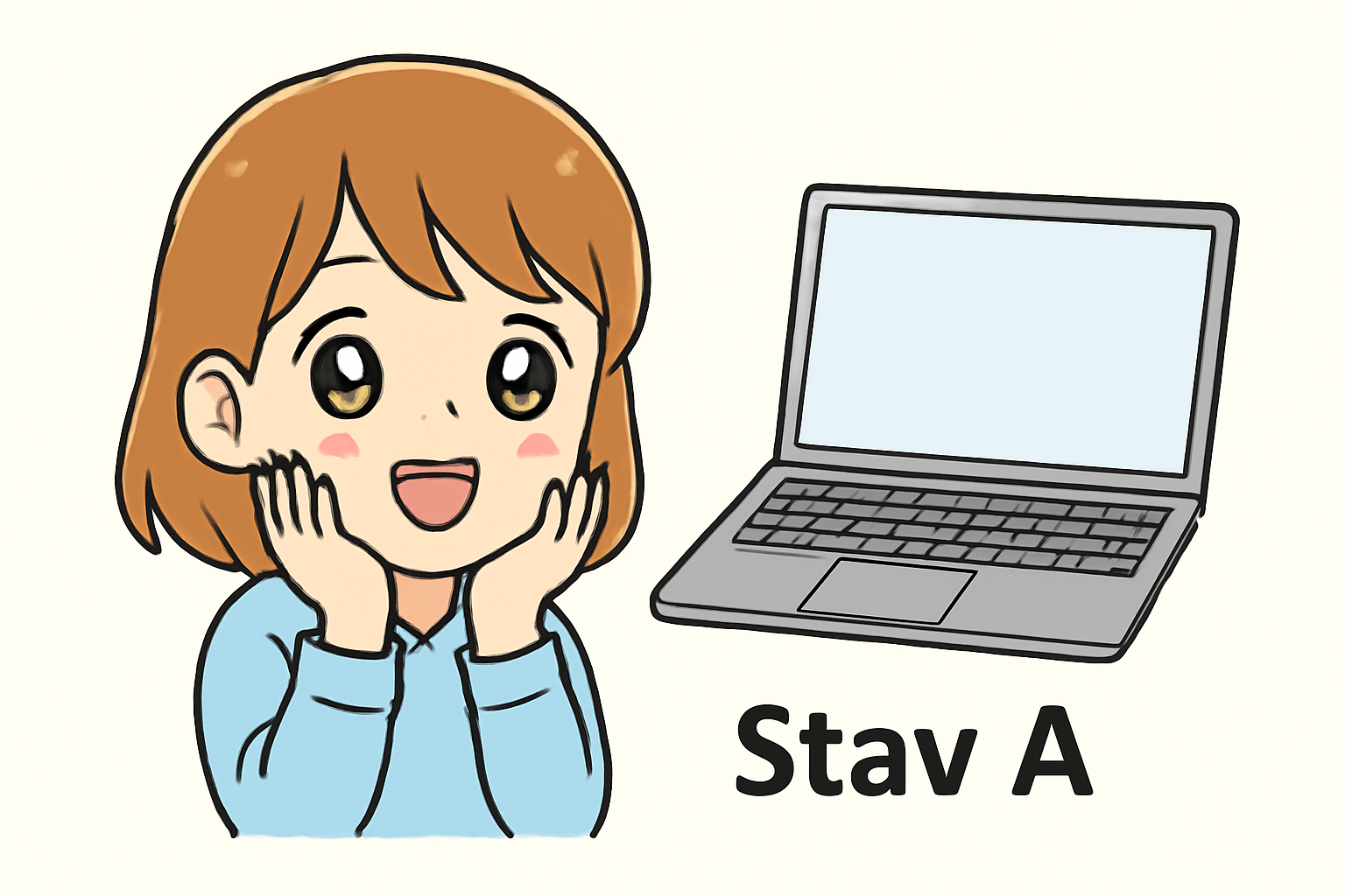 Hanička zírá – stav A+ jako nový