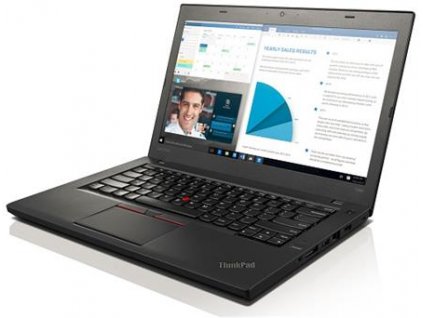Repasovaný Lenovo ThinkPad T460 – otevřený firemní notebook s matným displejem, trackpointem a odolným šasi vhodným pro pracovní nasazení