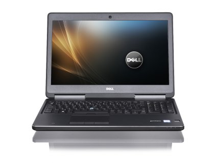 Repasovaný Dell Precision 7520 – otevřená pracovní stanice s matným 15,6″ displejem, numerickou klávesnicí a robustním šasi, focená z čelního pohledu na bílém pozadí