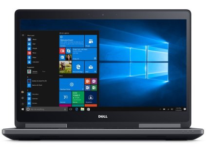 Dell Precision 7720 – výkonná 17,3'' repasovaná mobilní pracovní stanice s Full HD displejem, robustním šasi a systémem Windows 10 zobrazeným na obrazovce.