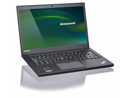 Repasovaný Lenovo ThinkPad T450s – otevřený notebook s matným displejem, tenkým firemním tělem a klávesnicí s trackpointem