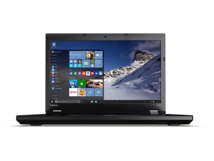 Lenovo ThinkPad L560 – repasovaný 15,6'' notebook s HD displejem, robustním černým tělem, stavem A- a operačním systémem Windows 10 zobrazeným na obrazovce. 