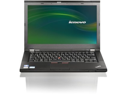 Repasovaný Lenovo ThinkPad T430s – otevřený notebook s matným displejem a klasickou klávesnicí s trackpointem, focený z čelního úhlu