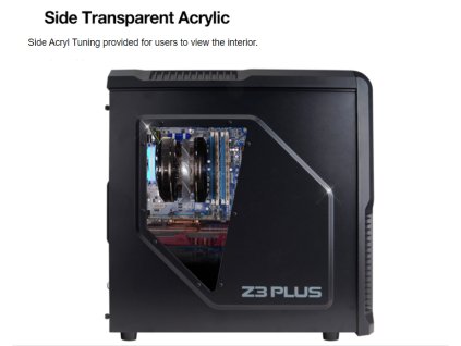 Herní počítač Zalman Z3 Plus s procesorem i5-6400 a grafickou kartou RTX 2060
