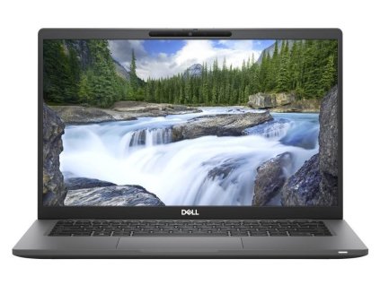 Dell Latitude 7420 – 14'' repasovaný ultrabook s tenkým rámečkem, Full HD displejem, moderním šedým designem a přírodní tapetou na obrazovce. 