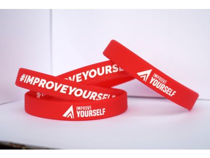 Náramek #IMPROVEYOURSELF červený