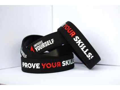 Náramek Prove your skills! černý široký