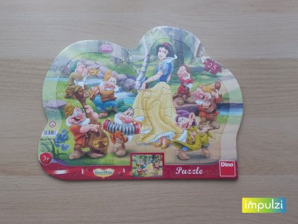 Puzzle Snehulienka a 7 trpaslíkov