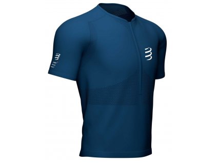 Trail Half-Zip Fitted SS Top Blue XL