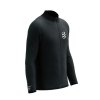 seamless zip sweatshirt v2 black melange xl