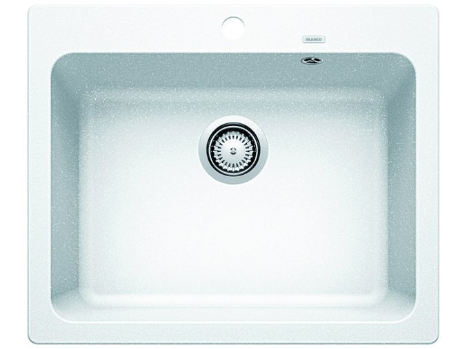 Granitový dřez Blanco NAYA 6 bílá 519641  + Sanitární silikon + Designové masivní dřevěné krájecí prkénko z akácie