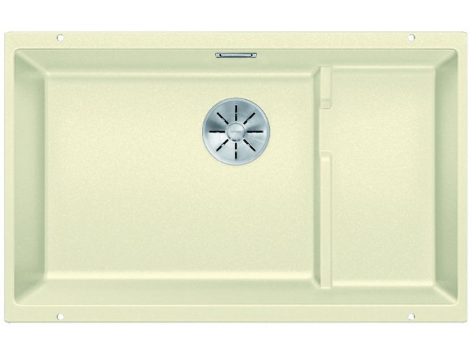 Granitový dřez Blanco SUBLINE 700 U Level InFino muškát dřez vlevo 523546  + Sanitární silikon + Designové masivní dřevěné krájecí prkénko z akácie