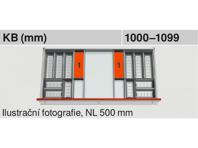 Sada misek BLUM sirka korpusu 1000 1099 mm 1