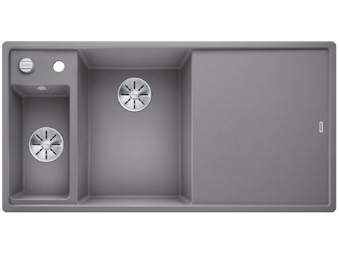 Blanco AXIA III 6 S InFino Silgranit aluminium sklen.kráj.deska dřez vlevo s exc.