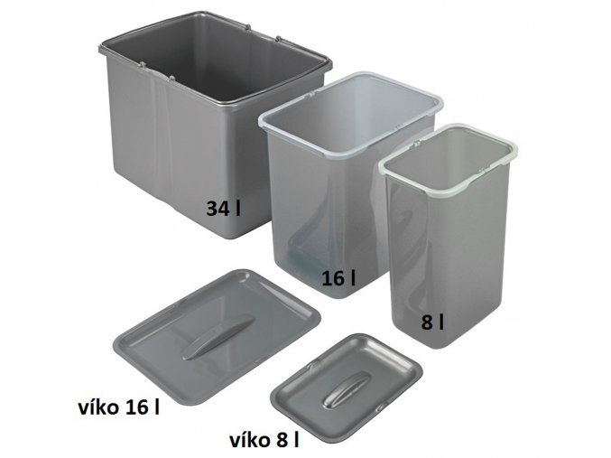 Víko koše pro volně stojící koše Sinks 16 L