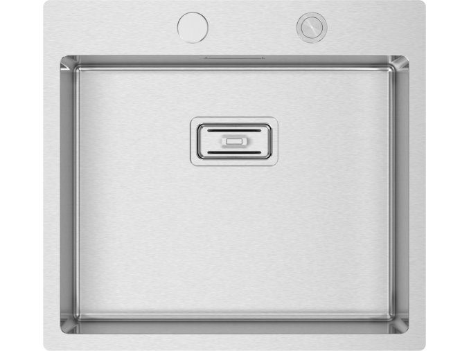 Nerezový dřez Sinks BOXER 550 FI 1,2mm  + Čistící pasta pro nerezové dřezy SINKS + Designové masivní dřevěné krájecí prkénko z akácie