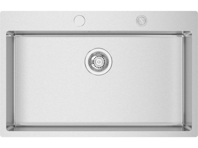 Nerezový dřez Sinks BOXER 790 RO 1,2mm  + Čistící pasta pro nerezové dřezy SINKS + Designové masivní dřevěné krájecí prkénko z akácie