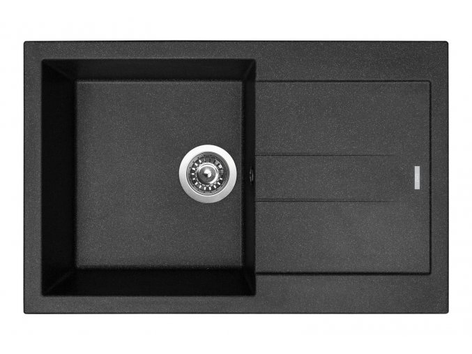 Granitový dřez Sinks AMANDA 780 Granblack  + Čistič pro granitové dřezy SINKS