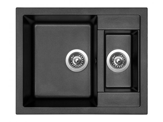 Granitový dřez Sinks CRYSTAL 615.1 Metalblack  + Čistič pro granitové dřezy SINKS