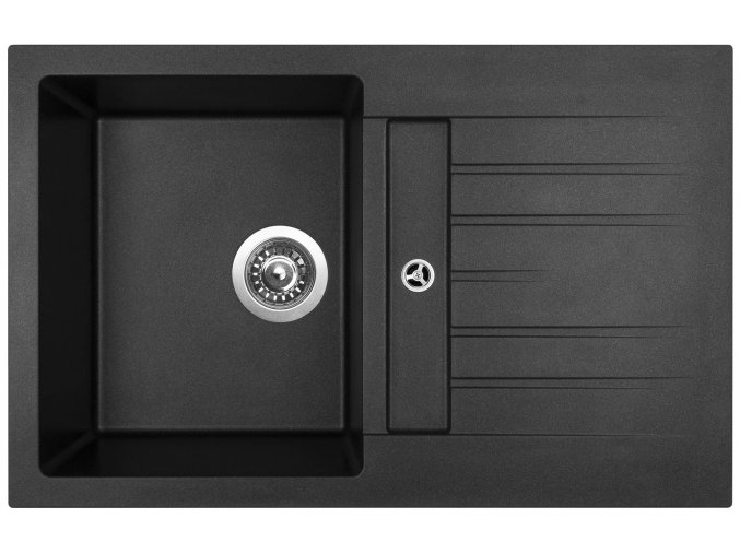Granitový dřez Sinks CRYSTAL 780 Metalblack  + Čistič pro granitové dřezy SINKS