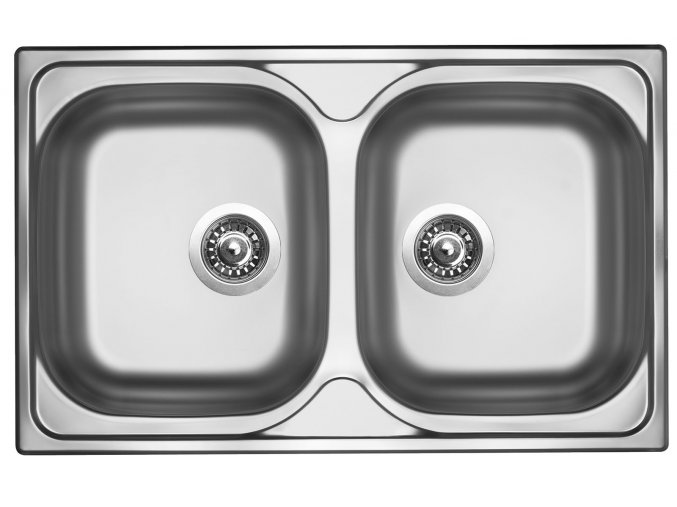 Nerezový dřez Sinks CLASSIC 800 DUO V 0,6mm matný  + Čistící pasta pro nerezové dřezy SINKS