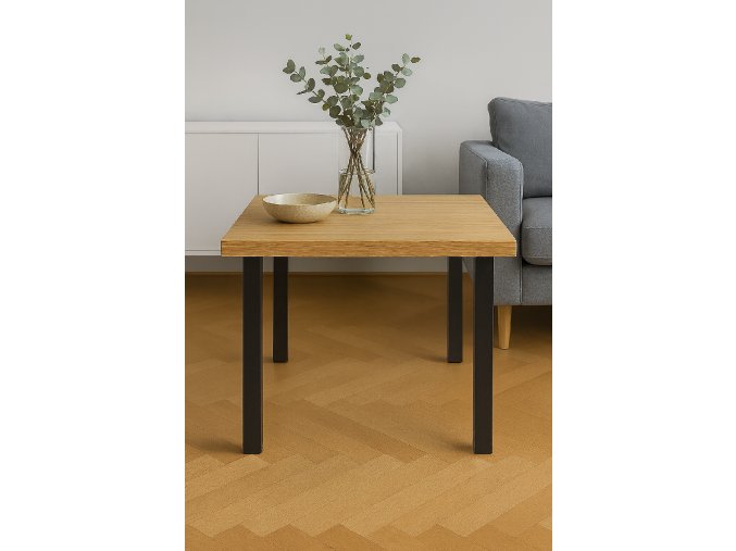 Nábytková noha NYKO 40x40 výška 410 mm, černá matná s rektifikací