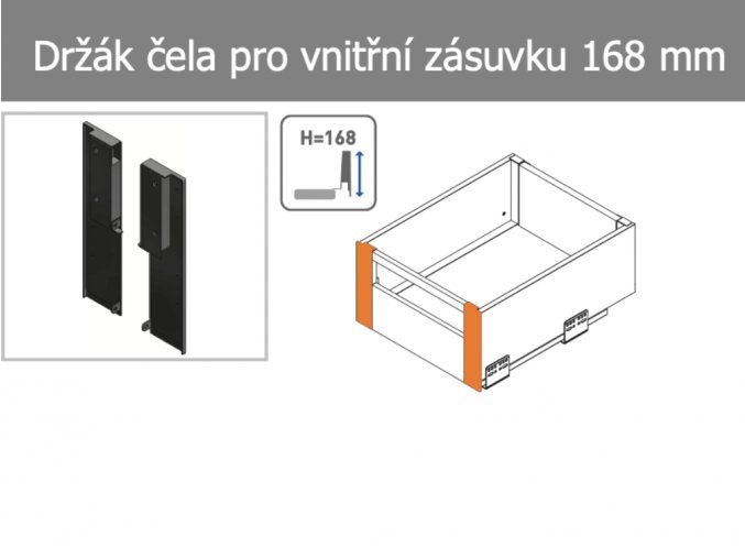 Drzak cela pro vnitrni zasuvku AXIS PRO 168 mm