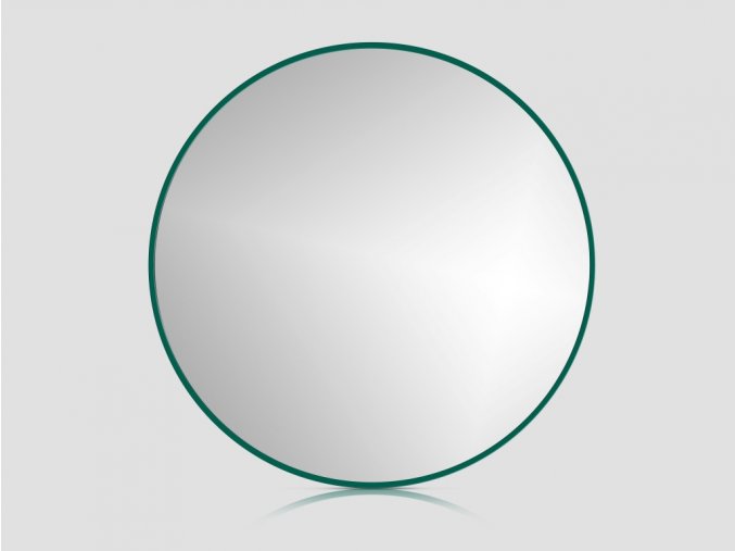 zrcadlo RoundLine matny zeleny ram bez osvetleni detail 1