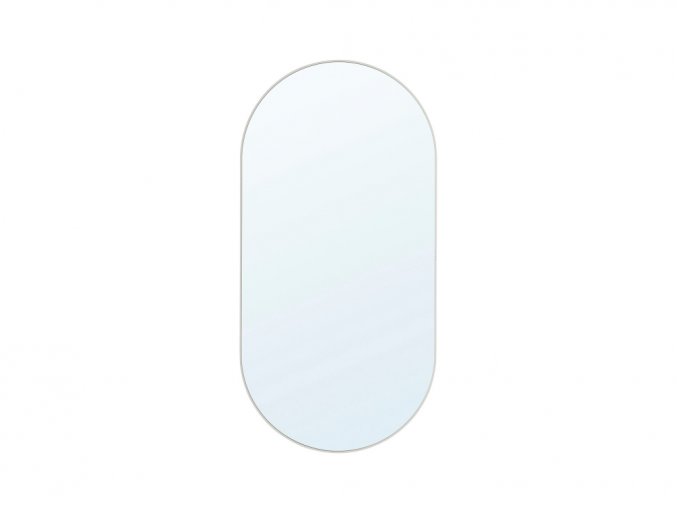 zrcadlo ovalline  bily ram detail