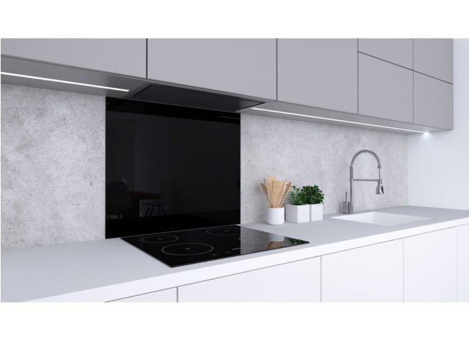 Kuchyňská skleněná zástěna - černá  VPP