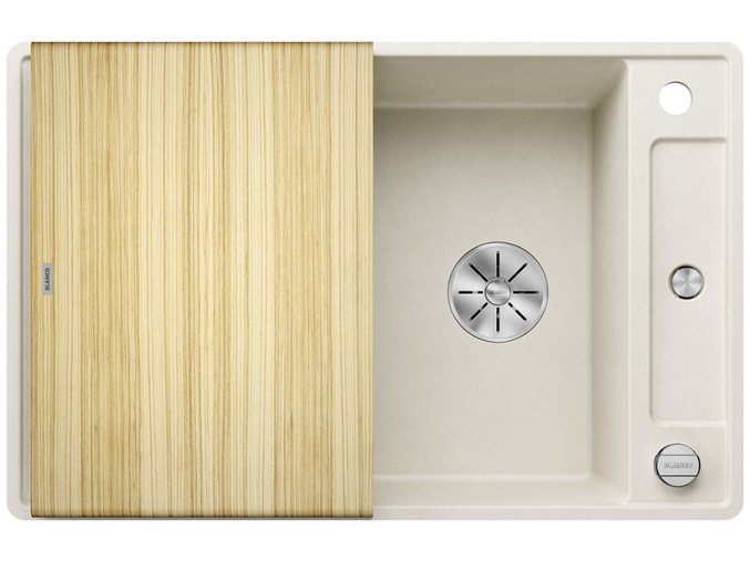 Blanco AXIA III 45 S-F InFino silgranit bílá soft dřez vpravo s excentrem a dř. deskou