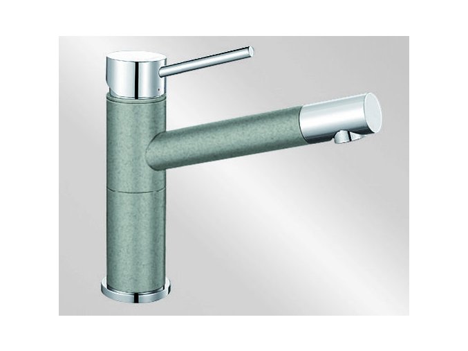Blanco ALTA Compact Silgranit-look dvoubarevná perlově šedá/chrom