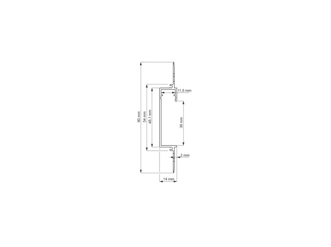 aluminum profile deoline type c 2m and 3m