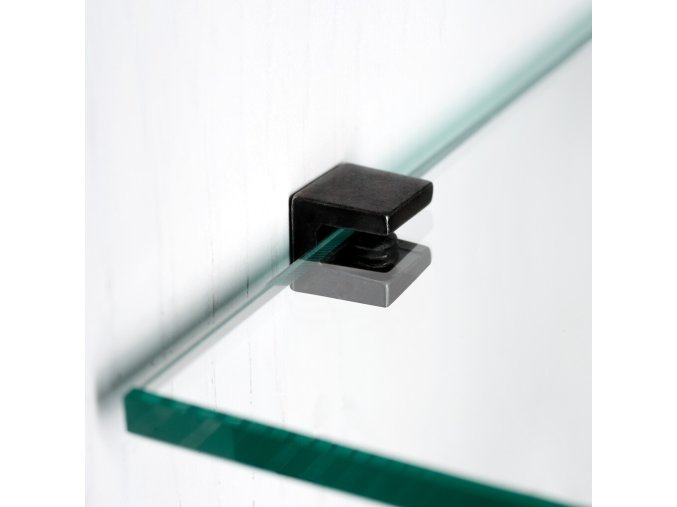 Držák skleněné police Evo, černá matná detail 1