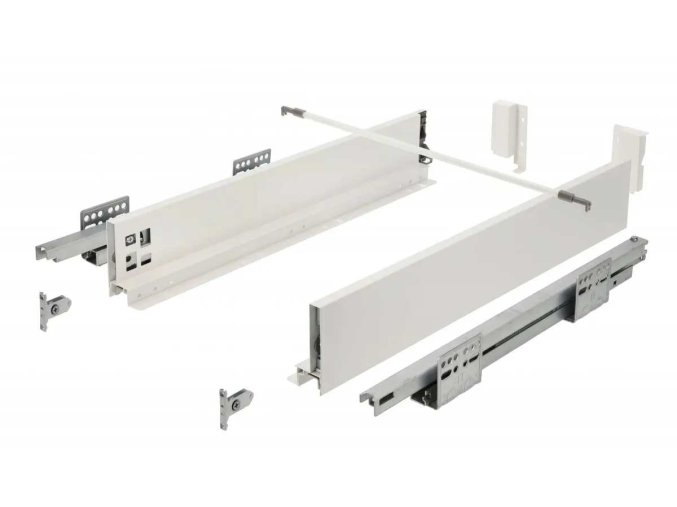 Zásuvka s bočnici AXIS PRO PUSH to OPEN, výška 86 mm - barva bílá