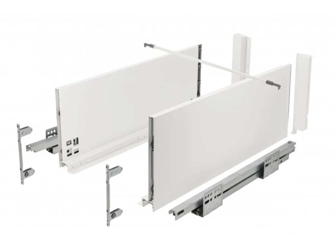 Zásuvka s bočnici AXIS PRO PUSH to OPEN, výška 200 mm - barva bílá