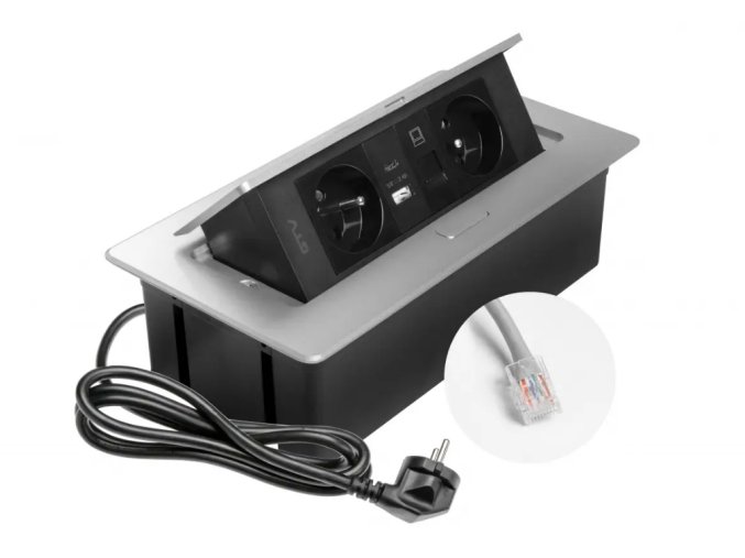 Zásuvka Multibox RJ45 hliník kabely