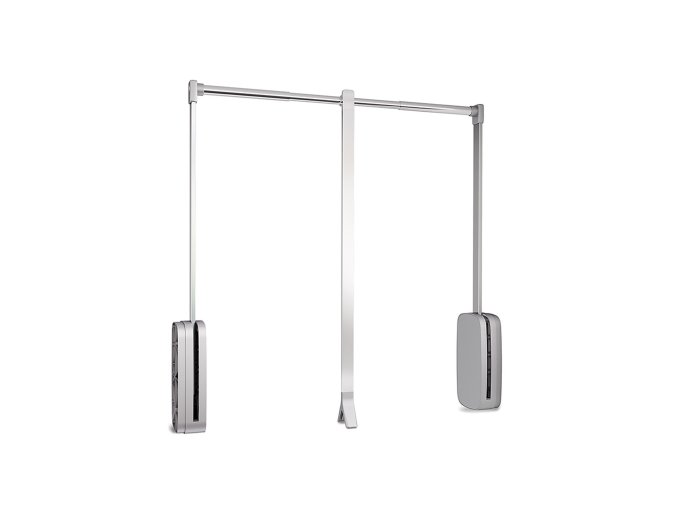 Sklopná šatní tyč LUX, šířka od 45 cm do 115 cm, chrom