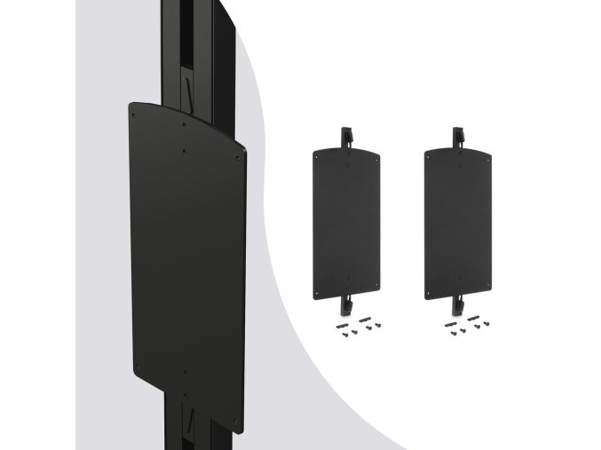 Držáky pro sklopnou šatní tyč ZERO – pár, černá struktura
