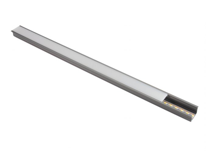 Profil s LED páskem CELUX 12 V DC – k zafrézování antracitProfil s LED páskem CELUX 12 V DC – k zafrézování antracit
