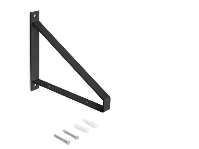 Designová policová podpěra TRIANG – černá matná