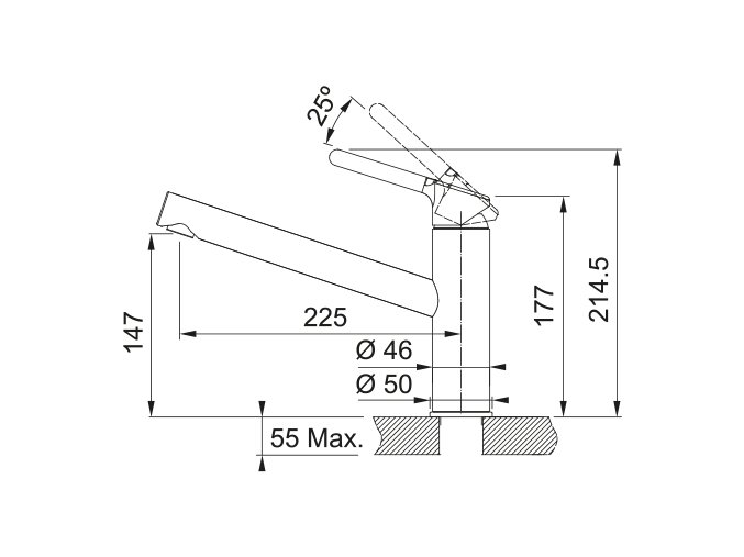 Baterie Franke FC 3054 ORBIT rozmery