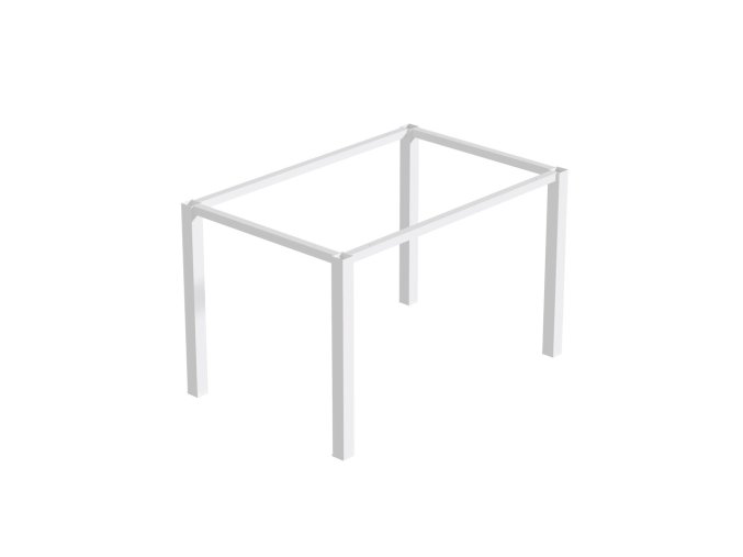 Ocelová stolová konstrukce 50×50 mm – bílý rám + nohy