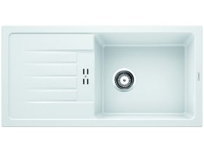 Granitový dřez Blanco FAVUM XL 6 S bílá 524235  + Sanitární silikon + Designové masivní dřevěné krájecí prkénko z akácie